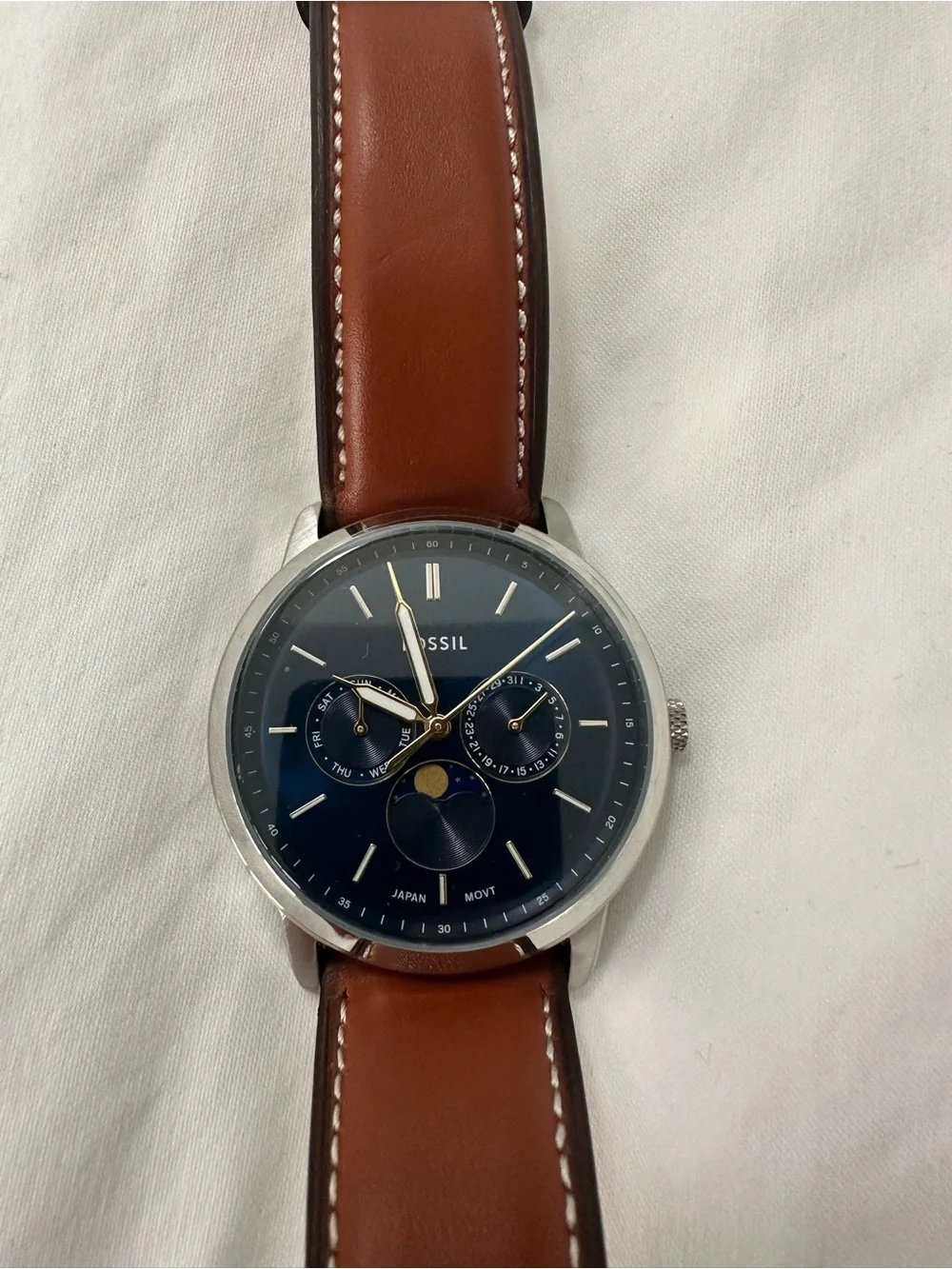 Fossil Watch with Brown Leather Strap